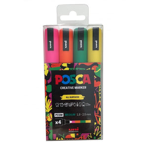 Posca 5m bullet tip wallet 4 colour block