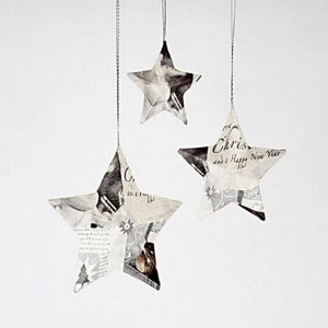 Stars, D: 7.5+10+12.5 cm, 6 pcs