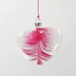 Flat Glass Heart H: 9cm W: 7.8cm Thickness 2.1cm (6 Pieces)