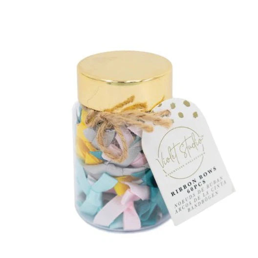 Violet Studio- Ribbon Bow Jars Pastels (60 Pieces)