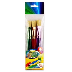 World of Colour - Pack of 3 Big Grip Brush Set - Flat Toddler