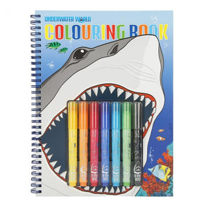 Dino World Colouring Book Set  UNDERWATER