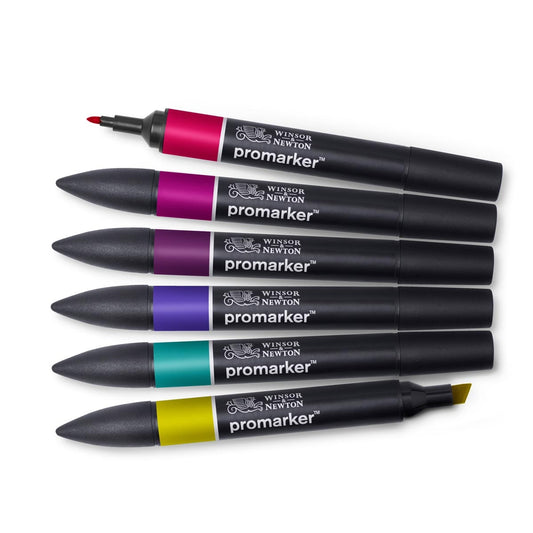 W&N PROMARKER COLL SET- 6 RICH TONES
