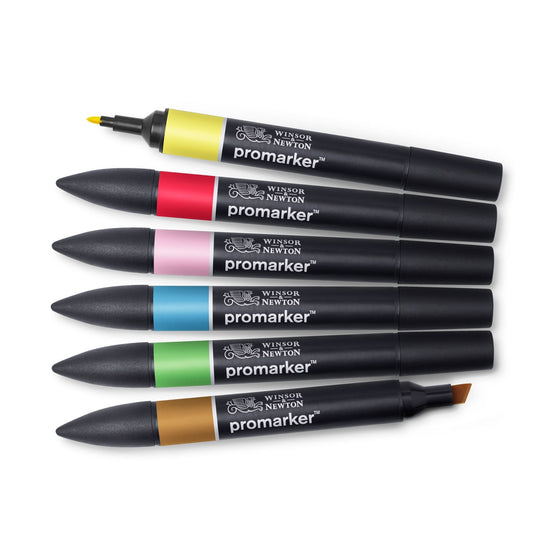 W&N PROMARKER COLL SET 6- MID TONES