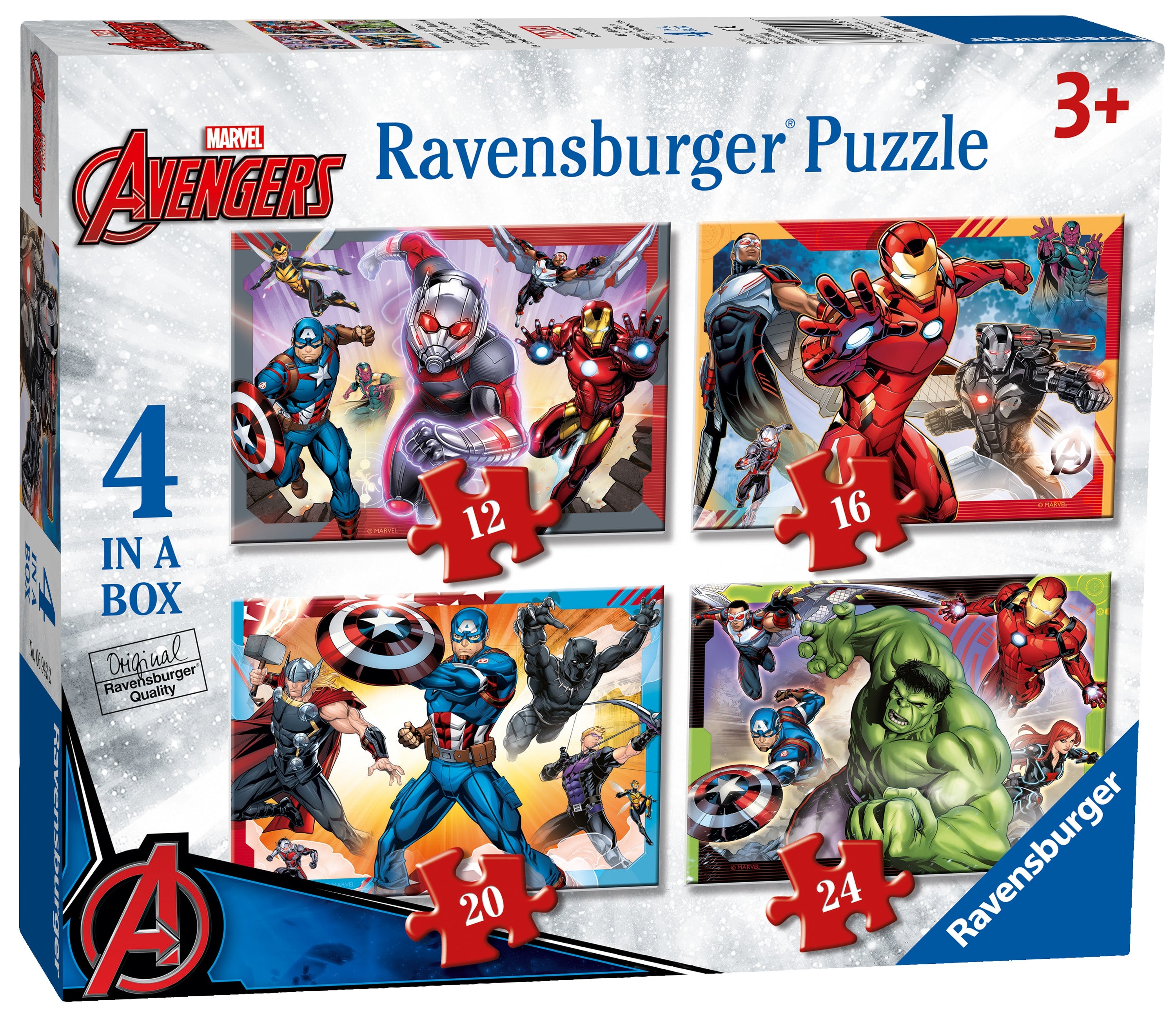 Jeu Memory Marvel Avengers Ravensburger - 48 Cartes, Personnages Marvel, Pour 2-6 Joueurs Dès 3 Ans