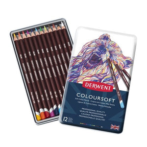 DERWENT COLOURSOFT TIN OF 12