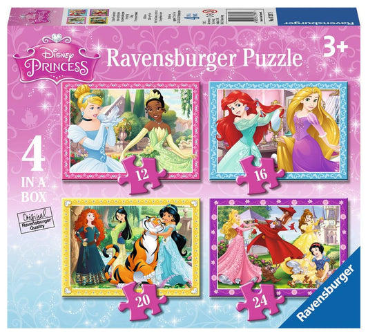 Disney Princess 4 In A Box Jigsaw Puzzle