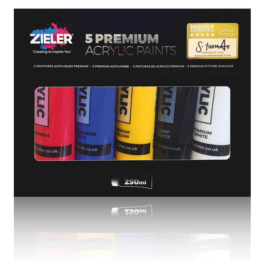 Acrylic Paint - set 5 x 250ml