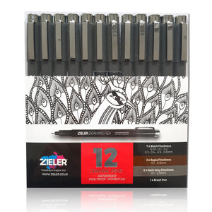 Drawing pens – set of 12