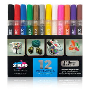 Paint markers - fine tip – set of 12