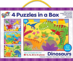 Puzzle 4 In A Box - Dinosaur