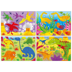 Puzzle 4 In A Box - Dinosaur