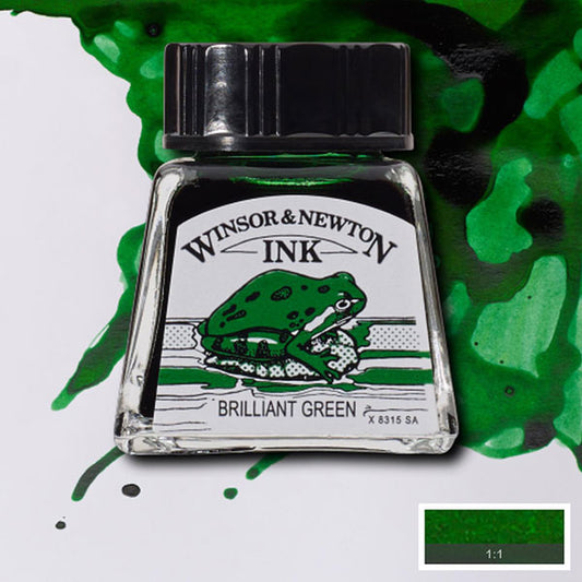 Winsor Newton Brilliant Green Ink 14ml