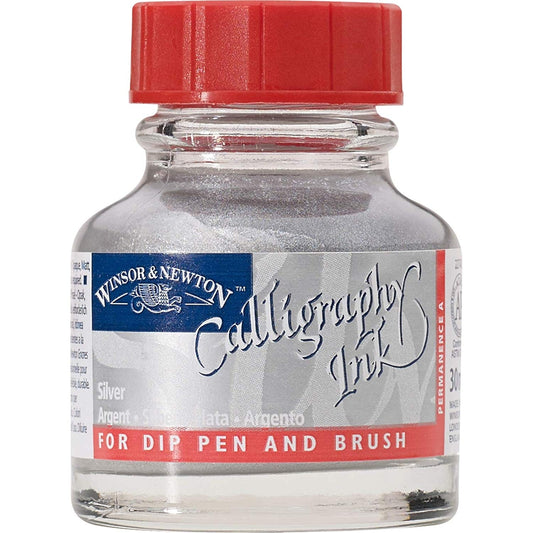 Winsor &#38;amp; Newton 30ml Calligraphy Ink - Silver