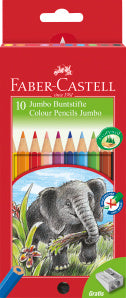 Jumbo Colour Pencils Pack Of 10 Full Length