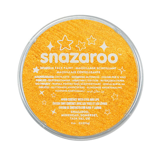 SNAZAROO YELLOW SPARKLE 18ML FACE PAINT