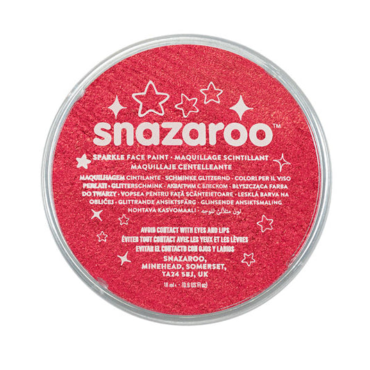 SNAZAROO-SPARKLE RED 18ML FACE PAINT