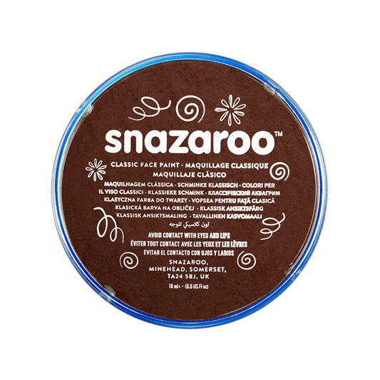 SNAZAROO DARK BROWN 18ML FACE PAINT