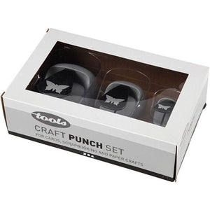Craft Punch Set Butterfly Size 25+49+75mm (3 Pieces)