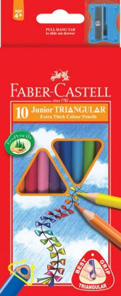 Junior Triangular Colour Pencils Box Of 10