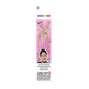 Snazaroo Pink Starter Brushes - Set of 3