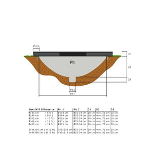 EXIT Silhouette Ground + Safetynet 244 (8ft)