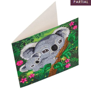 Crystal Art Card Koala Hugs 18x18cm