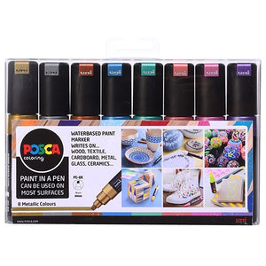 Posca PC-8K Marker Wallet Of 8 Metallic Colours