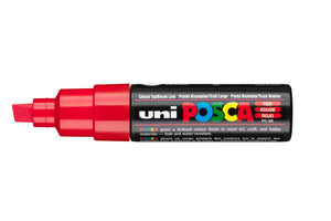 Posca Pc-8K Broad Chisel Tip Red Paint Marker