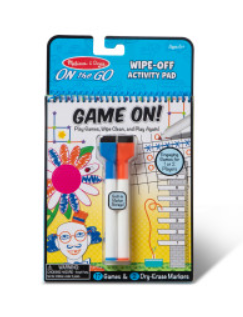 Wipe-Off Activity Pad - Game On!