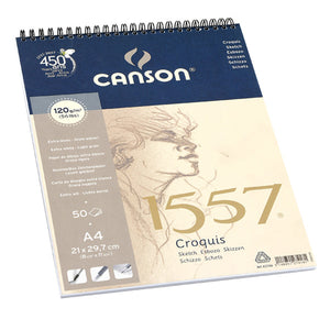 CANSON A4 SPIRAL PAD 120GSM 50 SHTS