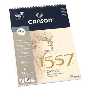 CANSON A3 SPIRAL PAD 120GSM 50 SHTS