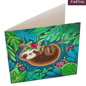Crystal Art Card Sloth