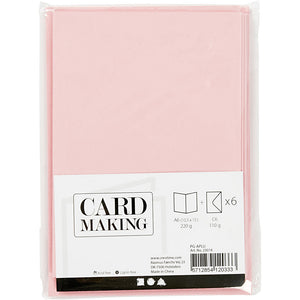 Cards/Env 6pk Pale Pink