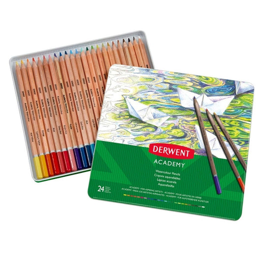 ACADEMY TIN 24 WATERCOLOUR PENCILS