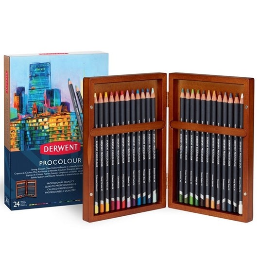 Derwent Procolour 24 Wooden Box