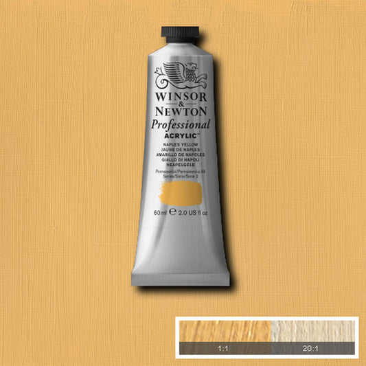 Professional Acrylic Naples Yellow 60ml Tube
