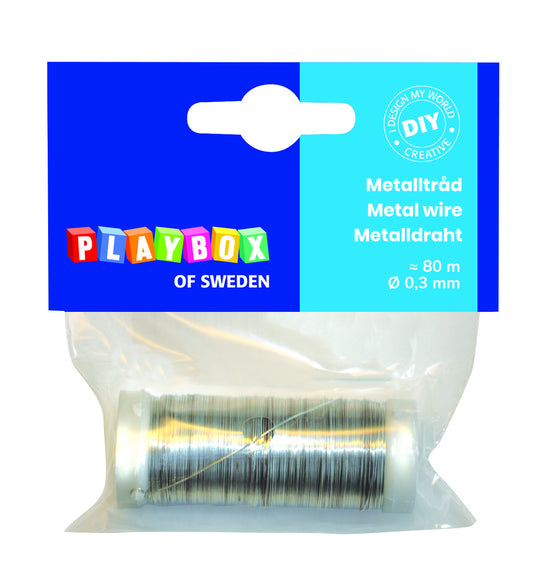 Metal wire 80m silver