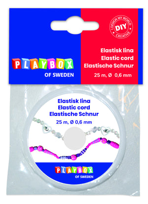 Elastic cord 25m transparent