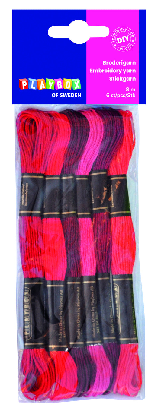 Embroidery yarn red
