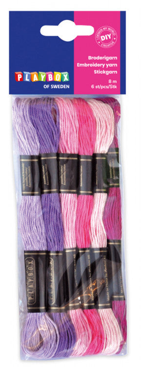 Embroidery yarn pink & lila