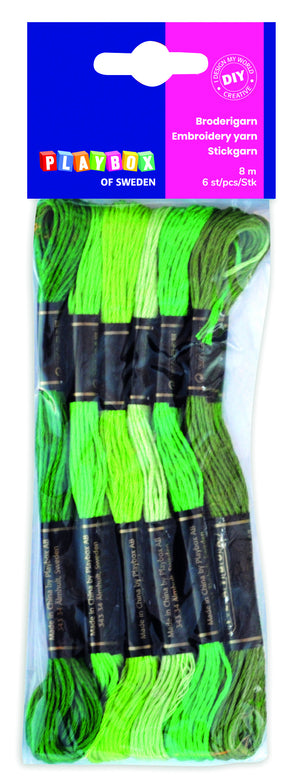 Embroidery yarn green