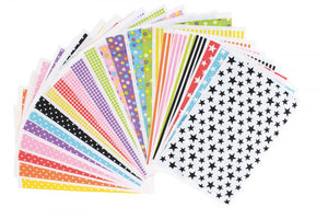 Fabric sheets, patterned, 48 pcs, 2 x 24 pcs, 100%