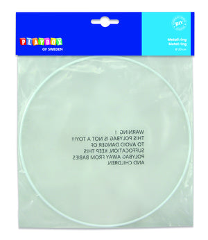 Metal ring, white, 20 cm