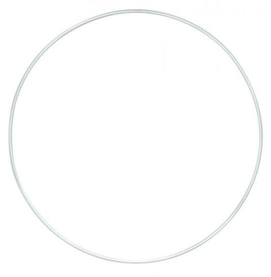 Metal ring, white, 30 cm