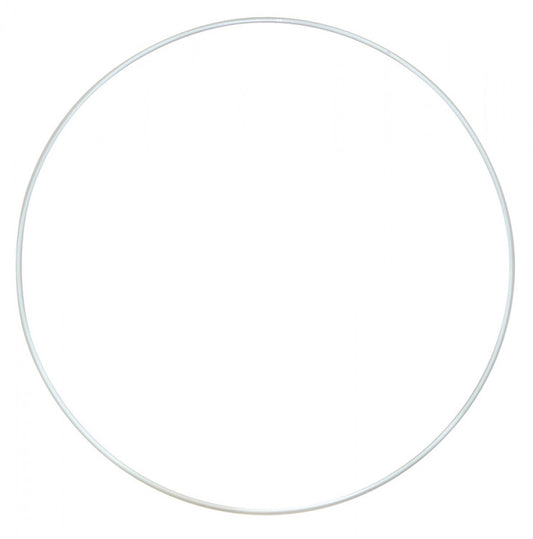 Metal ring, white, 35 cm