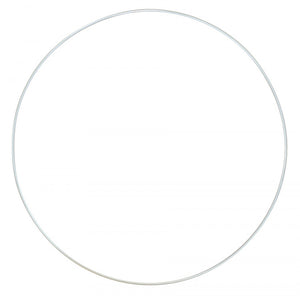 Metal ring, white, 40 cm