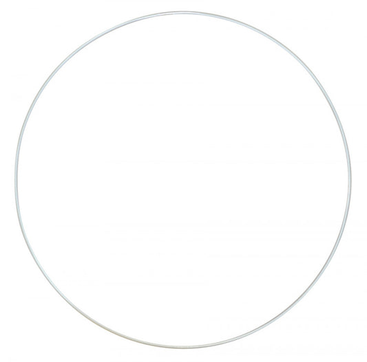 Metal ring, white, 40 cm