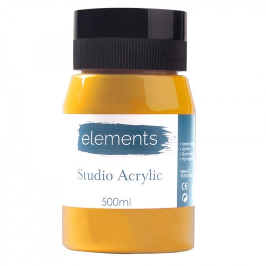 Elements 500ml Acrylic Med Yellow