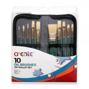 Create Oil Brush Set with Wallet